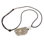 グレーアゲートヒキュウ手彫り天然石...