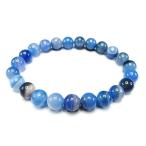 Yahoo! Yahoo!ショッピング(ヤフー ショッピング)【人間関係運】天然石3A±空ブルー色縞入りアゲート約8mmブレス