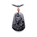 観音菩薩オブシディアン天然石925...