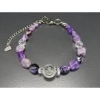 チャロアイト水晶バラ彫りブレスレッ...