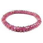 Yahoo! Yahoo!ショッピング(ヤフー ショッピング)ルビーボタンカット8mm弱天然石ブレスレット7月誕生石貴石の王