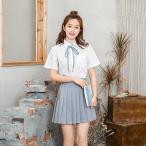  весна лето осень женщина высота сырой JK форма короткий рукав есть костюмированная игра матроска юбка в складку лента женский JK костюм рубашка school девушка темно-синий одноцветный 