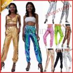  металлик брюки глянец танцевальный костюм hip-hop . рука женский шаровары свободно Jazz Dance stage костюм костюм костюмы 