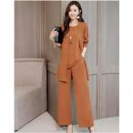 ショッピング卒業式 セットアップ 40代 3点セットアップ ワイドパンツ レディース フォーマル パンツドレス 二次会 ガウチョパンツ 2点セット セレモニー 入学式 卒業式 入園式 40代