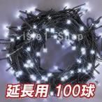新 追加延長用LEDイルミネーション電飾100球(ホワイト) クリスマスライト 白 ストレートライト  いるみねーしょん 電飾 クリスマス