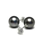 真珠 ピアス パール 黒蝶真珠 スタッド 真珠ピアス パールピアス 10.0mm PT900 73325