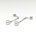 真珠 ピアス パール アコヤ真珠 スタッド 真珠ピアス パールピアス 5.5-6mm シルバー 73658
