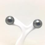 真珠 ピアス パール 黒蝶真珠 スタッド 真珠ピアス パールピアス 9.7mm Pt900 プラチナ 73668