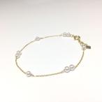 真珠 ブレスレット パール アコヤ真珠 真珠ブレスレット パールブレスレット 3.5-4.0mm シルバー チェーン 79318