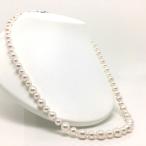 ショッピング真珠 真珠 ネックレス パール アコヤ真珠 セミロング 真珠ネックレス パールネックレス 約8.5mm　7.0-7.5ｍｍ 　 79343