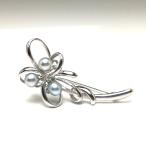 真珠 ブローチ パール アコヤ真珠 真珠ブローチ パールブローチ 6.0-6.5mm シルバー 79430