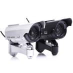 送料690円　ダミーカメラ 防犯カメラ ダミー 屋外用  ２カラー 防水 防犯カメラ警戒ステッカー付属 耐光 LED点滅  本物ソックリ