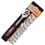 ソケットレンチ ソケットレンチセット 12点 ラチェットハンドル 六角ソケット 差込角9.5mm 3/8インチ ソケットセット レンチ ドライバー 工具セット
