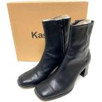 Kastane カスタネ ショートブーツ ブーツ Boots Short Boots フェイクレザー スクエア ミドル ブーツ 箱付き 10042879