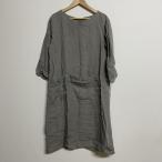 ARMEN アーメン ひざ丈スカート ワンピース One-Piece Medium Skirt 長袖 ボートネック スリーポケット リネンワンピース 10066720