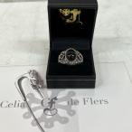 USED 古着 指輪 アクセサリー Accessory Ring celia de flers セリーデフレール リバティーン リング シルバー オニキス ガーネット 15号 10119128