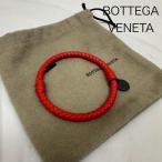 ボッテガヴェネタ VERMILLON INTRECCIATO NAPPA BRACELET レザー ブレスレット イントレチャート ナッパ - 10137001 10137001