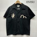 エヴィス バック ロゴ カモメ 刺繍 オープンカラー ボーリング シャツ 38 10137360 10137360
