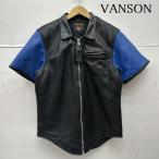 ヴァンソン パンチング レザー 半袖 ジャケット ライダース 41600 0 01 L 10138721 10138721