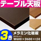 テーブル天板 メラミン化粧板 共巻き仕上げ 木目 T-0011(3柄限定) W600×D600×t30 ／ テーブル 天板 パーツ テーブル天板 机 DIY