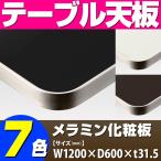 テーブル天板 メラミン化粧板 アルミエッジシルバーフラット 単色 T-0029 W1200×D600×t31.5 ／ テーブル 天板 パーツ テーブル天板 机 DIY