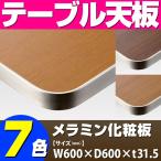 テーブル天板 メラミン化粧板 アルミエッジシルバーフラット 木目 T-0030 W600×D600×t31.5 ／ テーブル 天板 パーツ テーブル天板 机 DIY