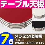 テーブル天板 メラミン化粧板 アルミエッジシルバー波型 単色 T-0031 W600×D600×t35 ／ テーブル 天板 パーツ テーブル天板 机 DIY