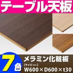 テーブル天板 メラミン化粧板 シェイプアップエッジ角5Ｒ 木目 T-0035 W600×D600×t30 ／ テーブル 天板 パーツ テーブル天板 机 DIY