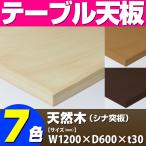 テーブル天板 天然木 シナ突板 木ブチ付 T-0042 W1200×D600×t30 ／ テーブル 天板 パーツ テーブル天板 机 DIY