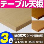 テーブル天板 天然木 オーク柾目突板 共巻き仕上げ T-0056 W1200×D600×t40 ／ テーブル 天板 パーツ テーブル天板 机 DIY
