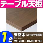 テーブル天板 天然木 ウォールナット板目突板 共巻仕上げ T-0068 W1200×D600×t40 ／ テーブル 天板 パーツ テーブル天板 机 DIY