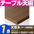 テーブル天板 天然木 チーク板目突板 共巻仕上げ T-0069 W600×D600×t40 ／ テーブル 天板 パーツ テーブル天板 机 DIY