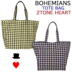Bohemians (ボヘミアンズ)　トートバッグ　2TONE HEART（ツートーンハート）ボヘミアンズの大人気　ハートデザインです　ポリエステルキャンバス素材　日本製
