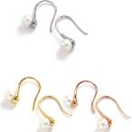 Yahoo! Yahoo!ショッピング(ヤフー ショッピング)（片耳用） 金属アレルギー対応 キャスト製法 フックピアス 1粒 6mm 淡水パール ステンレス 316L SUS316L w3s15c-f01tp6 揺れる（ND）