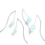 Yahoo! Yahoo!ショッピング(ヤフー ショッピング)（片耳用） 金属アレルギー対応 アクアマリン 3月誕生石 アメリカンピアス ステンレス 316L SUS316L ミルキーアクア aw003 （ND）