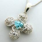 プレゼント パライバトル・}リン 天然石 ダイヤモンド トルマリン ペンダントネックレス プラチナ PT850 PT900 10月誕生石 鑑別書 付 豪華(t62)