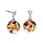 プレゼント金属アレルギーフュージョンアンバースタッドピアスステンレス316...