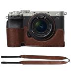  Sony Sony A7C Mark II для камера кейс α7C II/ILCE-7CM2 A7C2 половина кейс A7C II / A7CM2 / a7CII / A7CMark 2 / α7C ii PU кожа защита кейс Brown 