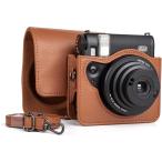 FUJIFILM Fuji Film Cheki instax mini 99 специальный камера кейс камера мгновенной печати защитный корпус царапина присоединение предотвращение PU кожа ремешок плечо имеется Brown 