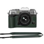 FUJIFILM Fuji плёнка X-T50 для XT50 XT-50 fujifilm x-t50 половина рукоятка для сжимания кейс xt50 PU кожа кожа XT50 с ремешком . темно-зеленый 