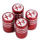 アルファロメオ エンブレムバルブキャップ(レッド)