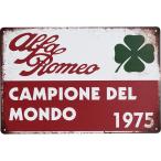 アルファロメオ Alfa Romeo Campione del Mondoヴィンテージスタイルサインボード