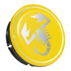 アバルト ホイールセンターキャップ 48mm(イエロー/シルバースコーピオン) 1個　4553