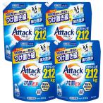 （アタック 抗菌EX 2.12kg×4袋 洗たく用洗剤 つめかえ用）Attack メガジャンボ 強力洗浄 洗濯 大容量 まとめ買い Kao 4個 2120g 69601 -063