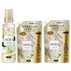 （IROKA 柔軟剤 本体540ml つめかえ用650ml×2個 ネイキッドリリーの香り）イロカ 衣料用 プレミアム柔軟剤 香り 特大 透明タイプ 衣類 服 洗濯 64651