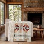 PENDLETON 大判ひざ掛け リバーシブル 127cm x 177cm レジェンドレイクベージュ 心地良い贅沢な柔らかさ 洗濯機OK ブランケット ペンドルトン 1796170 -380