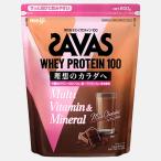 ショッピングホエイプロテイン 明治 SAVAS（ザバス）ホエイプロテイン100 マルチビタミン&ミネラル ミルクショコラ風味 900g