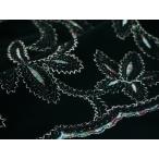 ショッピング閉店 閉店処分大セール　お買得　【ベルベット/オールオーバー/レース】　日本製生地　グリーン/銀ラメ/ピンク系　110cm巾3.5m　2381-677　