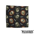 [PLEASURES/p отдых z]SKULL BANDANA бандана / BLACK