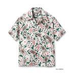 【STAR OF HOLLYWOOD/スターオブハリウッド】 TYPEWRITER COTTON OPEN SHIRT “PLAYING CARDS”（GREEN）
